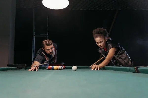 snooker table green baize